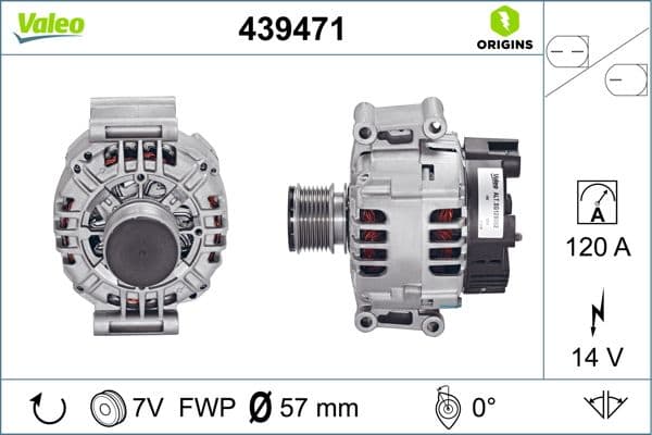 Alternatör 120A Mercedes W203 C209 02 R171