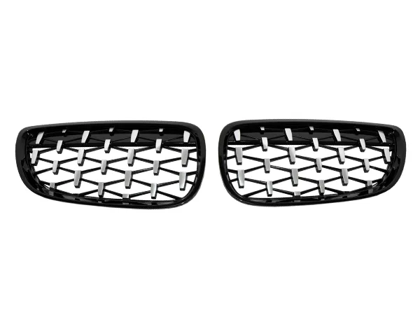 BMW 3 Serisi E92 2006-2013 Panjur (Set) Siyah/Krom/Siyah -Diamond- 2006-09 Wender 923104