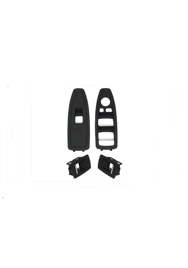 BMW 1 Serisi F20 2012-2018 Cam Düğme Çerçevesi Set Siyah Wender 51417289346S4