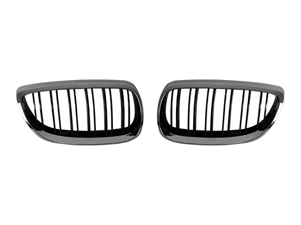 BMW 3 Serisi E92 2006-2013 Panjur (Set) Krom/Siyah Çift Çıtalı 2006-09 Wender 923193