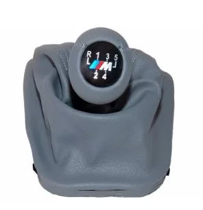 BMW 3 Serisi E46 1998 - 2005 Topuzlu Vites Körüğü -6 İleri- Man.Şanz; Gri Suni Deri 25111434098 (Wender)