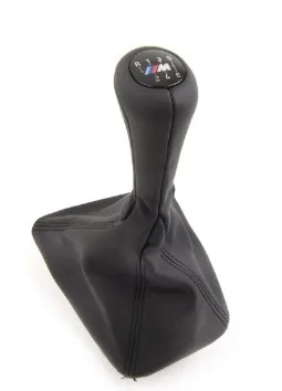 BMW 3 Serisi E46 1998 - 2005 Topuzlu Vites Körüğü -6 İleri- Man.Şanz; Siyah Suni Deri Işıklı -///M- 25112282450 (Wender)