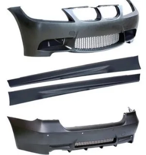 BMW 3 Serisi E90 (2005-2008) M3 Style Bodykit (Sis Delikli,2b2 Çıkışlı,Marşpiyelli) Wender (0902102)