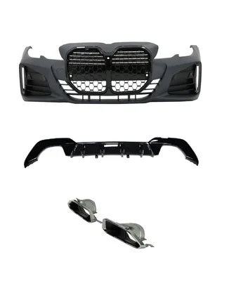 BMW 3 Serisi G20 (2018-2023) G22 Dönüşüm Bodykit (Piano Black Çerçeveli)