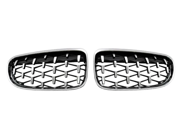 BMW 3 Serisi E92 2006-2013 Panjur (Set) Krom/Krom/Siyah -Diamond- 2006-09 Wender 923105