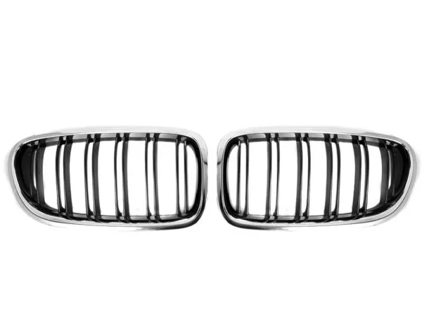 BMW 4 Serisi F32 2011-2018 Panjur (Set) Krom/Siyah Çift Çıtalı 2013-21 Wender 51712336814
